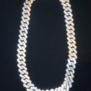 Men's Dazzling Silver Chain Necklace